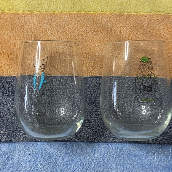 2PC. Lot ROYAL LEERDAM Stemless Wine Glass